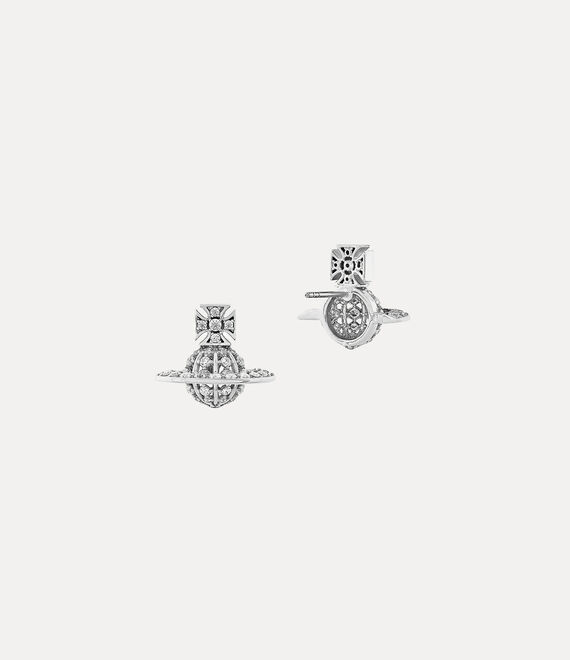 Vivienne Westwood Charlotte Bas Relief Earrings in PLATINUM/WHITE CZ